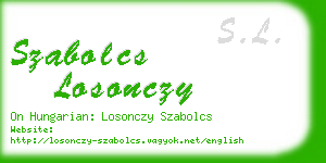 szabolcs losonczy business card